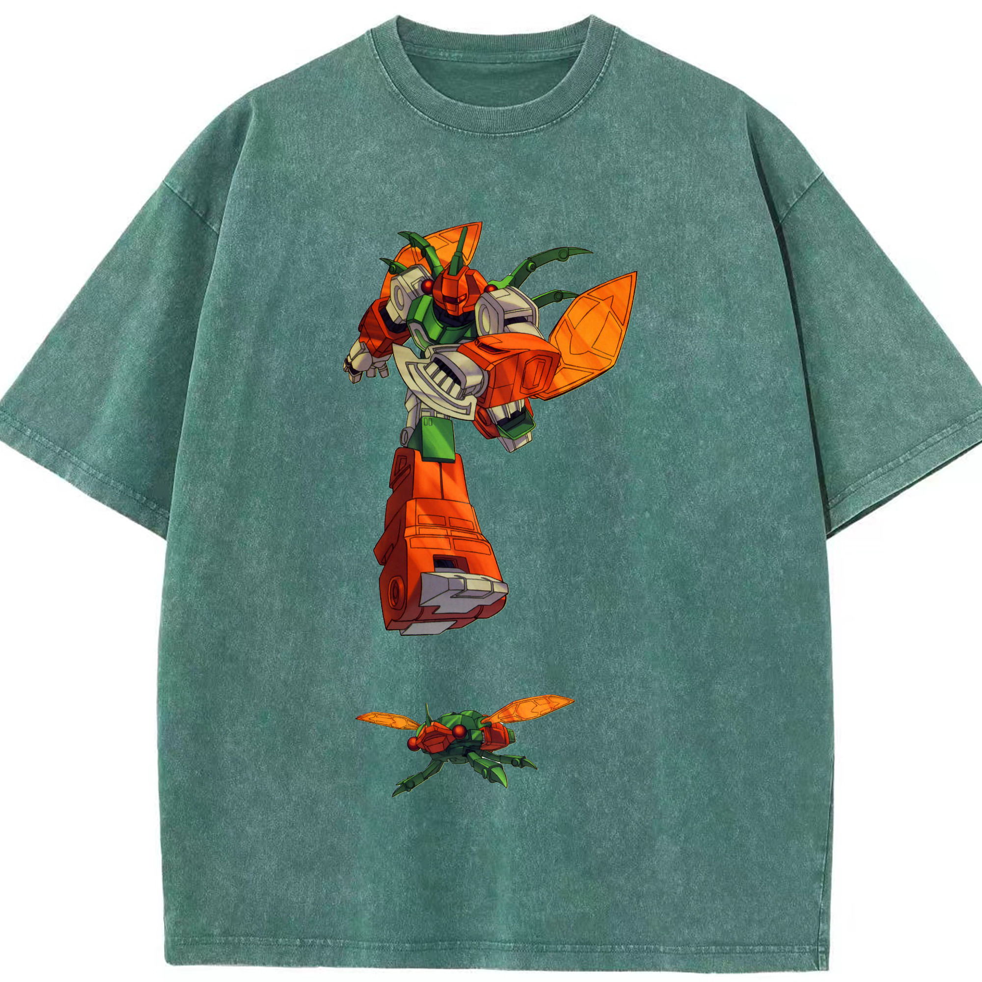 （画像用）  綿100% ヴィンテージ風 半袖Tシャツ（フロントプリント）